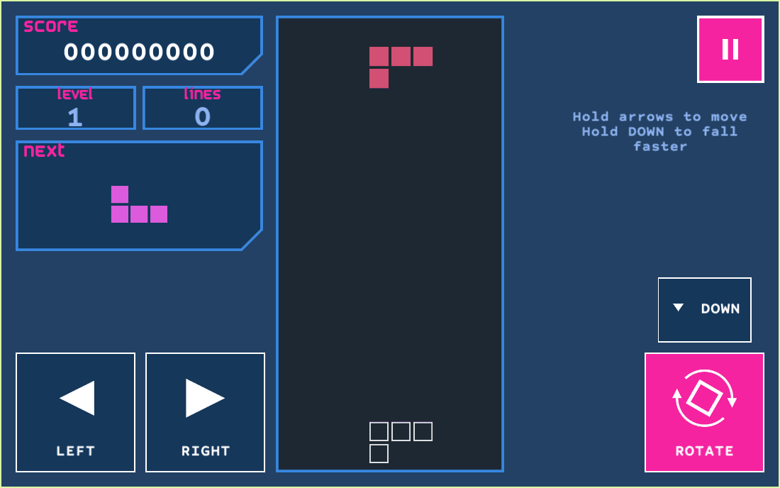 R6 Tetris game screenshot